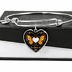 Personalized Photo I Will Carry You With Me Till I See You Again Heart Pendant Necklace