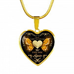 Personalized Photo I Will Carry You With Me Till I See You Again Heart Pendant Necklace