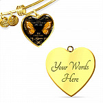 Personalized Photo I Will Carry You With Me Till I See You Again Heart Pendant Necklace