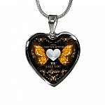 Personalized Photo I Will Carry You With Me Till I See You Again Heart Pendant Necklace