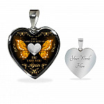 Personalized Photo I Will Carry You With Me Till I See You Again Heart Pendant Necklace