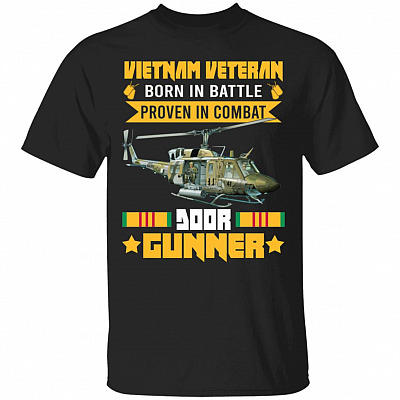 Vietnam Veteran Born In Battle Proven Ihirt, Black, Unisex T-Shirt