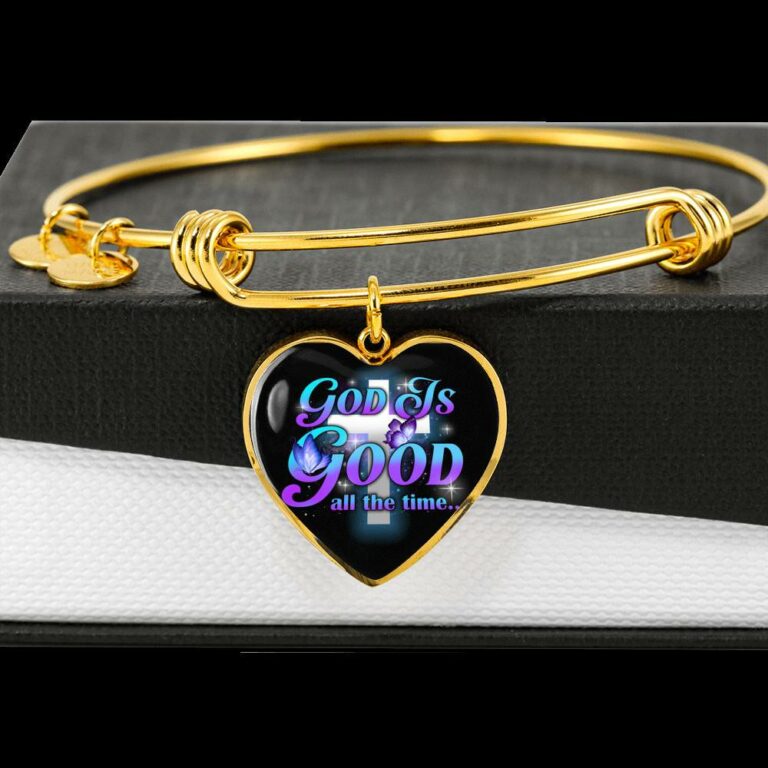 God Is Good All The Time Heart Pendant Necklace - Christian Jewelry Gift For Women