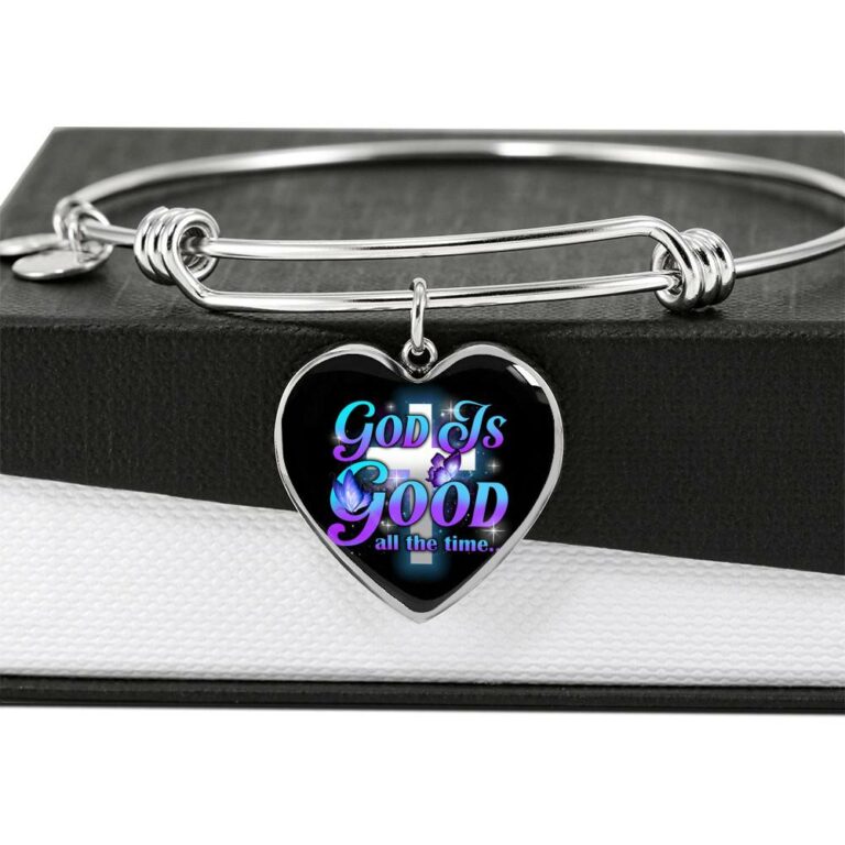 God Is Good All The Time Heart Pendant Necklace - Christian Jewelry Gift For Women
