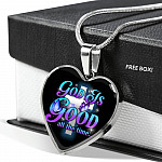 God Is Good All The Time Heart Pendant Necklace - Christian Jewelry Gift For Women