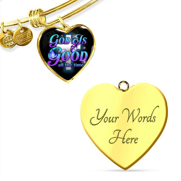 God Is Good All The Time Heart Pendant Necklace - Christian Jewelry Gift For Women