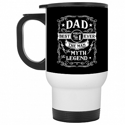 14 oz. White Travel Mug