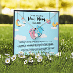 Personalized to An Amazing New Mom Infinity Heart Pendant Necklace