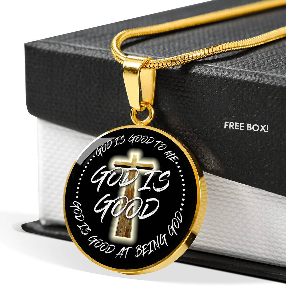 God is Good God Is Good To Me God Is Good At Being God Circle Pendant Necklace - Bangle God is Good God Is Good To Me God Is Good At Being God Circle Pendant Necklace - Bangle