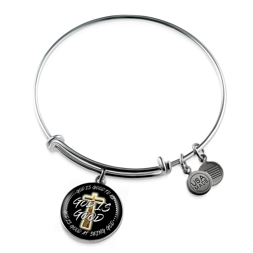 God is Good God Is Good To Me God Is Good At Being God Circle Pendant Necklace - Bangle God is Good God Is Good To Me God Is Good At Being God Circle Pendant Necklace - Bangle