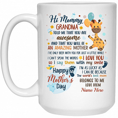 15 oz. White Mug