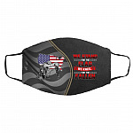 Flag Mask, White, Cloth Face Cover – Medium/Large