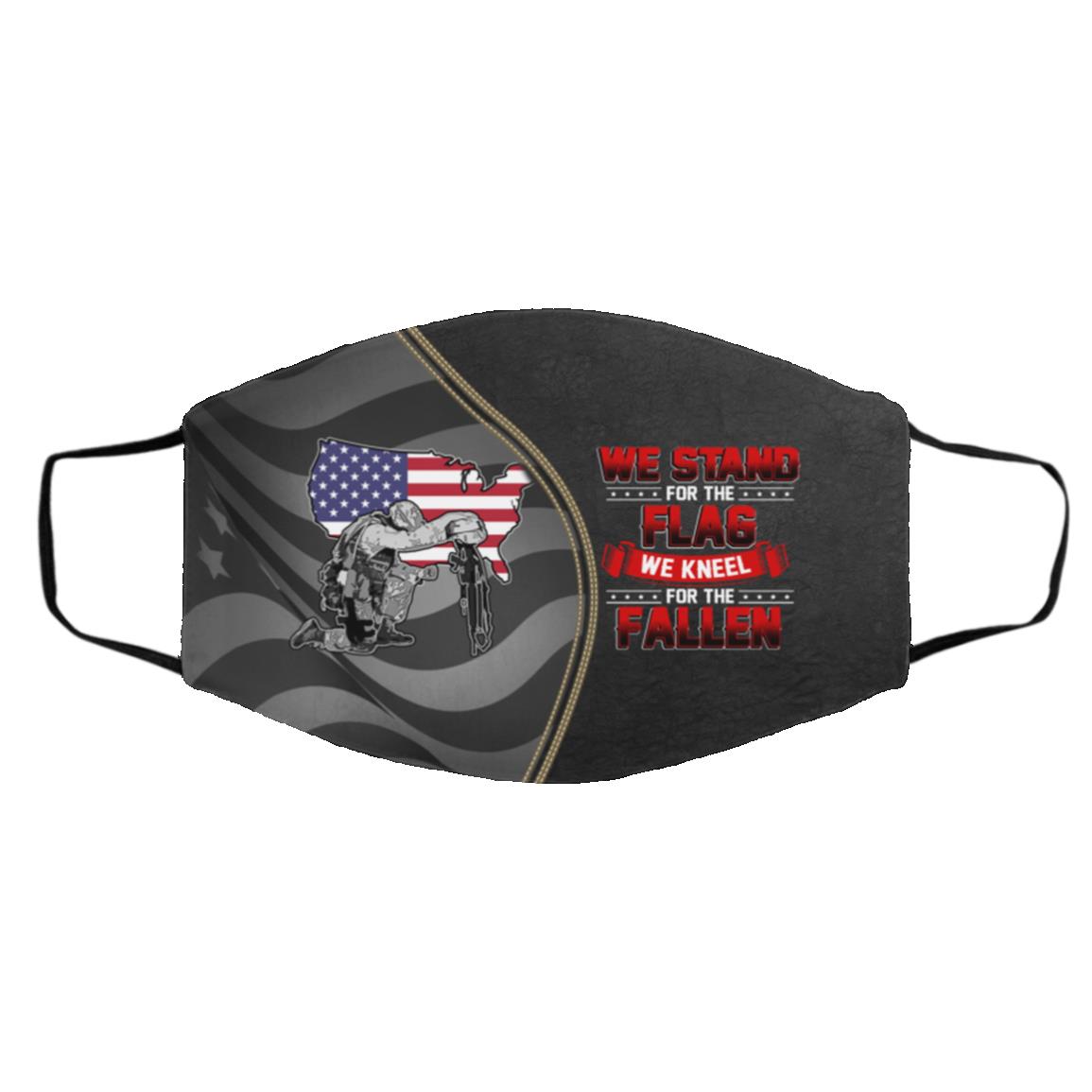 Flag Mask, White, Cloth Face Cover – Medium/Large Flag Mask, White, Cloth Face Cover – Medium/Large