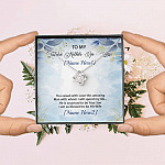 Personalized Text To My Future Mother-In-Law Saying I'm So Blessed To Be His Wife Saying Love Knot Necklace Personalized Text To My Future Mother-In-Law Saying I'm So Blessed To Be His Wife Saying Love Knot Necklace