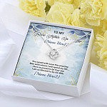 Personalized Text To My Future Mother-In-Law Saying I'm So Blessed To Be His Wife Saying Love Knot Necklace Personalized Text To My Future Mother-In-Law Saying I'm So Blessed To Be His Wife Saying Love Knot Necklace