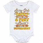 sorry girls, White, Baby Onesie - 12 Month