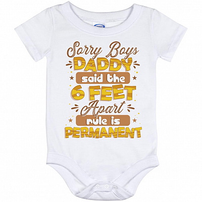 sorry boys, White, Baby Onesie - 12 Month