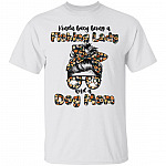 Fishing Lady Shirt, White, Unisex T-Shirt
