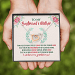 To My Boyfriend's Mother Thank You for Always Fiercely You Son Joined Interlocking Hearts Necklace To My Boyfriend's Mother Thank You for Always Fiercely You Son Joined Interlocking Hearts Necklace