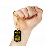 Footprint Daddy I May Just Be a Bump but I Love You More Than You'll Ever Know Dog Tag Pendant Necklace