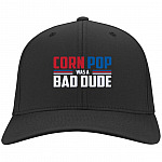 corn pop hat, Black, Twill Cap