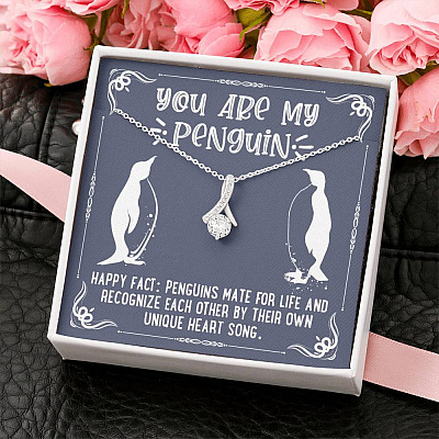 You Are My Penguin Alluring Beauty Pendant Necklace - Penguin Gift Necklace - Anniversary Gift Necklace