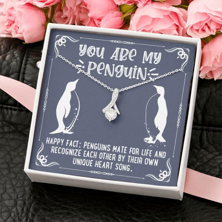 You Are My Penguin Alluring Beauty Pendant Necklace - Penguin Gift Necklace - Anniversary Gift Necklace