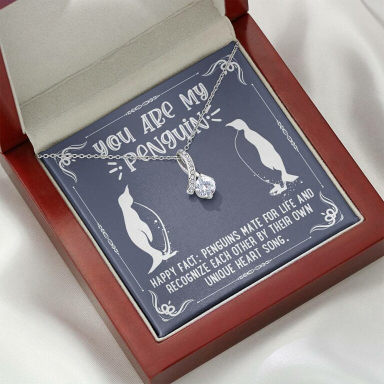 You Are My Penguin Alluring Beauty Pendant Necklace - Penguin Gift Necklace - Anniversary Gift Necklace