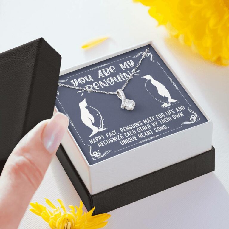 You Are My Penguin Alluring Beauty Pendant Necklace - Penguin Gift Necklace - Anniversary Gift Necklace