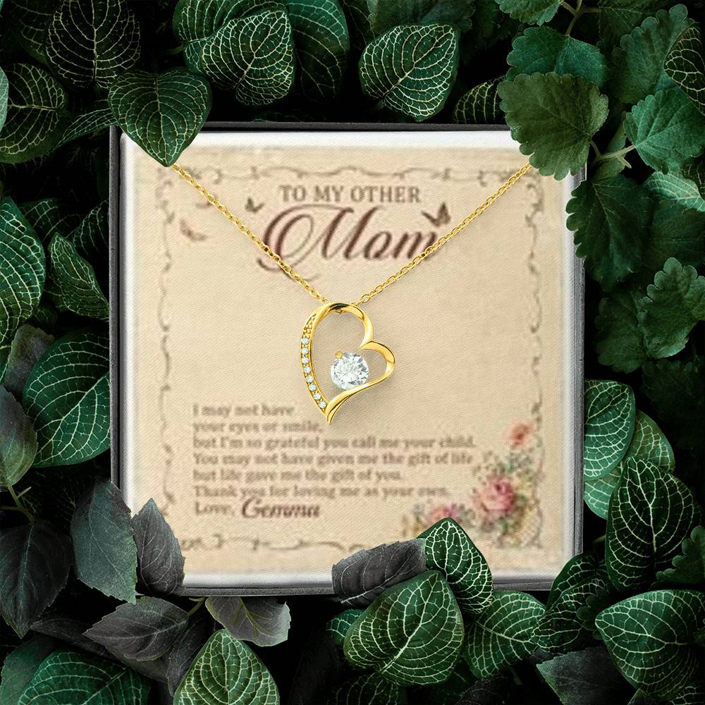 Personalized To My Other Mom I May Not Have Your Eyes Or Smile Forever Love Pendant Necklace Personalized To My Other Mom I May Not Have Your Eyes Or Smile Forever Love Pendant Necklace