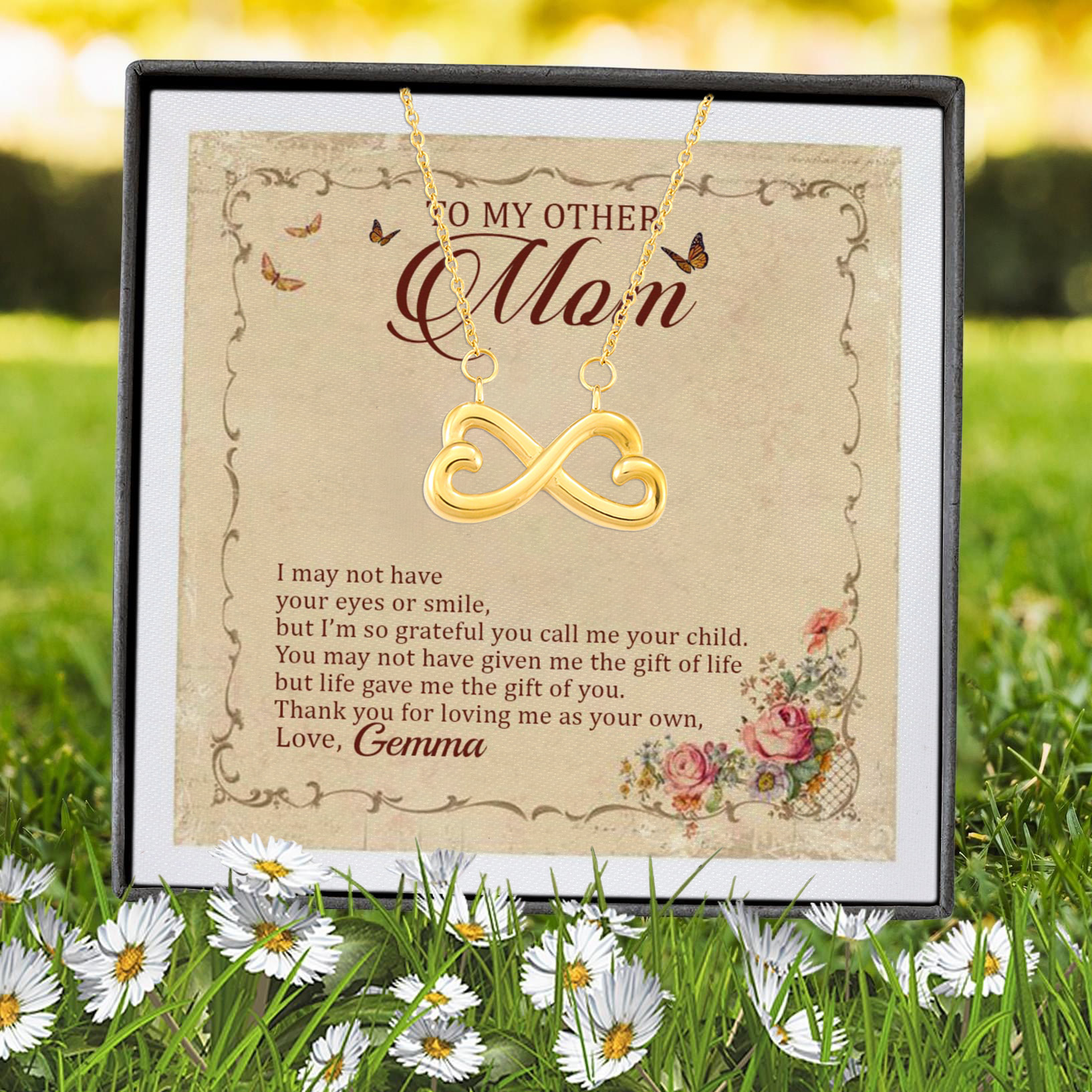 3O. Other Mom - sample Infinity Heart Necklace (Gold) 7