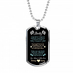 Daddy From Baby Bump Can You Feel Me I Am Wriggle And Kick Dog Tag Pendant Necklace - First Time Dad Gift - Dog Tag (Silver)
