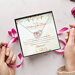 To The Mother Of The Bride On This Day I Will Join Your Family Tree From Groom Interlocking Hearts Pendant Necklace
