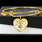 Personalized Custom Photo I Will Carry You With Me Till I See You Again Memorial Picture Heart Pendant Necklace