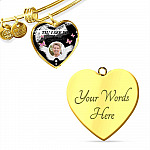 Personalized Custom Photo I Will Carry You With Me Till I See You Again Memorial Picture Heart Pendant Necklace