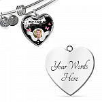 Personalized Custom Photo I Will Carry You With Me Till I See You Again Memorial Picture Heart Pendant Necklace