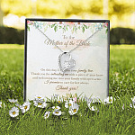 To The Mother Of The Bride On This Day I Will Join Your Family Tree From Groom Forever Love Heart Pendant Necklace
