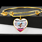 Personalized Photo Someone Asked Me If I Missed You I Didn't Answer Butterfly Luxury Heart Pendant Necklace - Bangle