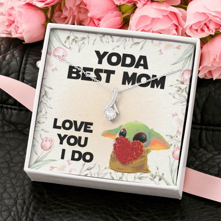 Baby Yoda Best Mom Love You I Do Alluring Beauty Pendant Necklace - Yoda Mother's Day Necklace