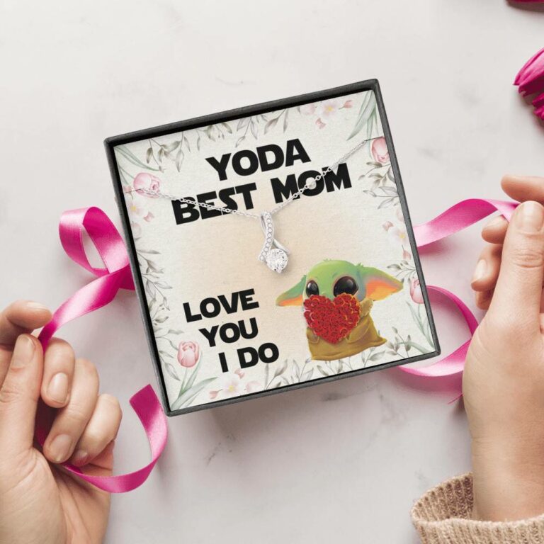 Baby Yoda Best Mom Love You I Do Alluring Beauty Pendant Necklace - Yoda Mother's Day Necklace