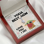 Baby Yoda Best Mom Love You I Do Alluring Beauty Pendant Necklace - Yoda Mother's Day Necklace