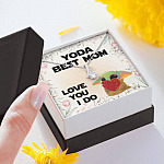 Baby Yoda Best Mom Love You I Do Alluring Beauty Pendant Necklace - Yoda Mother's Day Necklace