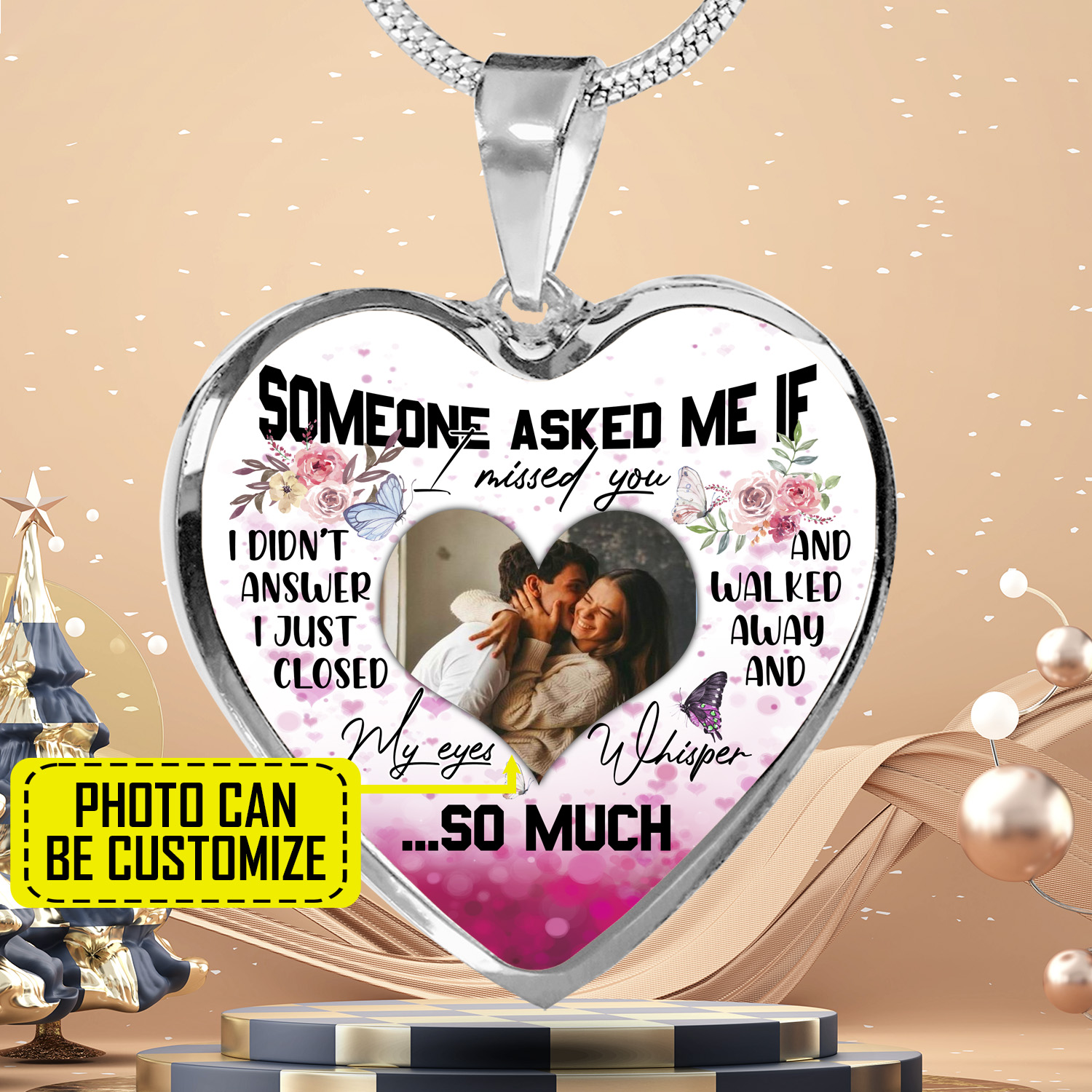 12VT. Someone Asked Me Butterfly heart necklace mk2