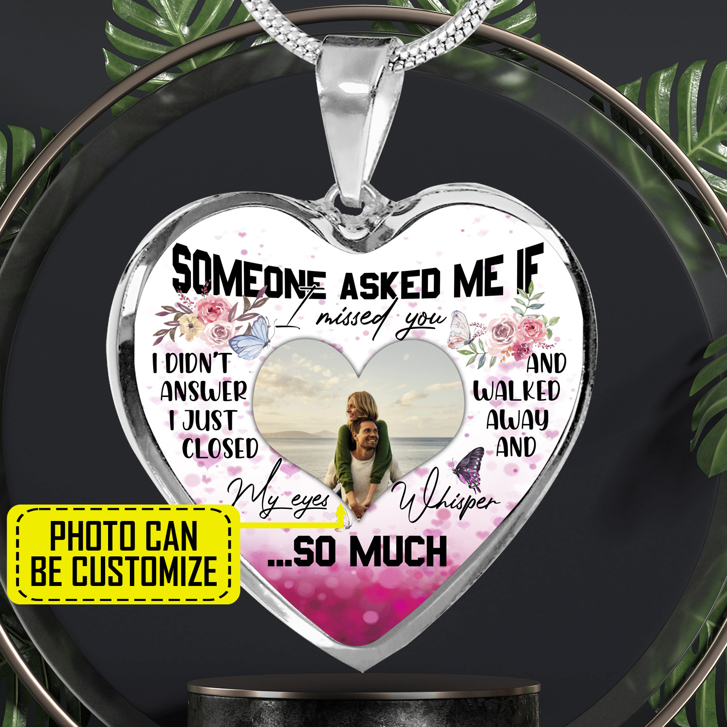 12VT. Someone Asked Me Butterfly heart necklace mk3