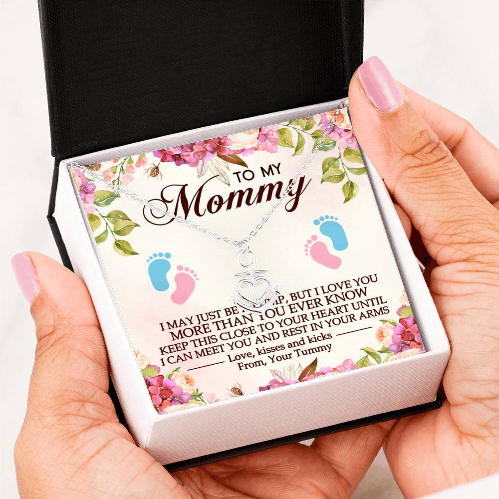 To My Mommy I May Just Be A Bump But I Love You More Than You Ever Know Anchor Necklace - Mom To Be Gifts To My Mommy I May Just Be A Bump But I Love You More Than You Ever Know Anchor Necklace - Mom To Be Gifts