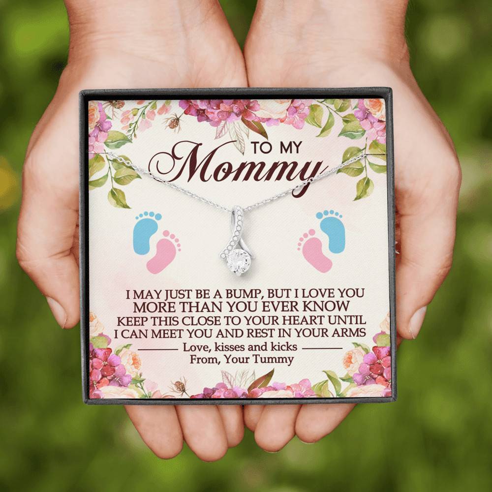 To My Mommy I May Just Be A Bump But I Love You More Than You Ever Know Alluring Beauty Necklace Necklace To My Mommy I May Just Be A Bump But I Love You More Than You Ever Know Alluring Beauty Necklace Necklace