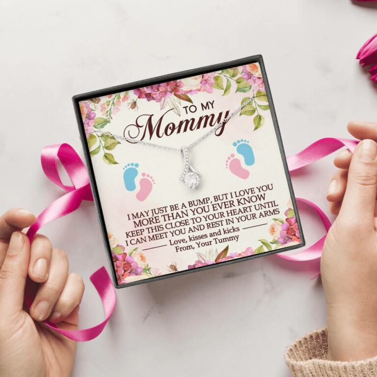 To My Mommy I May Just Be A Bump But I Love You More Than You Ever Know Alluring Beauty Necklace Necklace