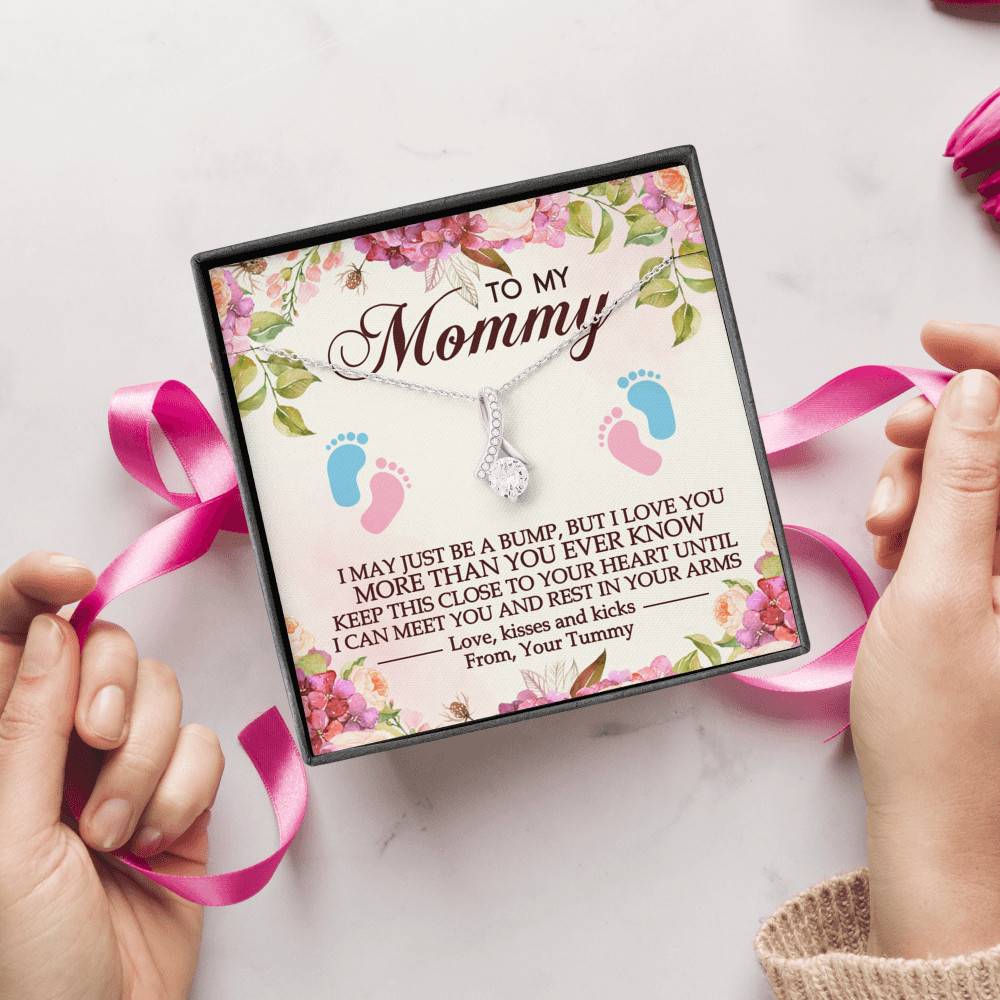 To My Mommy I May Just Be A Bump But I Love You More Than You Ever Know Alluring Beauty Necklace Necklace To My Mommy I May Just Be A Bump But I Love You More Than You Ever Know Alluring Beauty Necklace Necklace