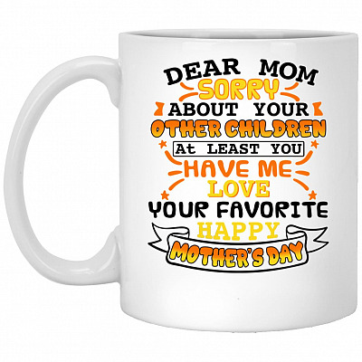 Personalized Photo Mom Sorry, White, 11 oz. White Mug
