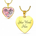 To My Granddaughter Never Forget I Love You I Hope You Believe in Yourself Heart Pendant Necklace - Bangle